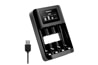 Tenergy TN474U 4-Bay NiMH Battery Charger with LCD Display and USB input