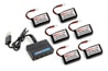 Combo: Tenergy T453 charger for 3.7V Lithium RC battery + 6pc 3.7V 630mAh Lipo Battery Pack